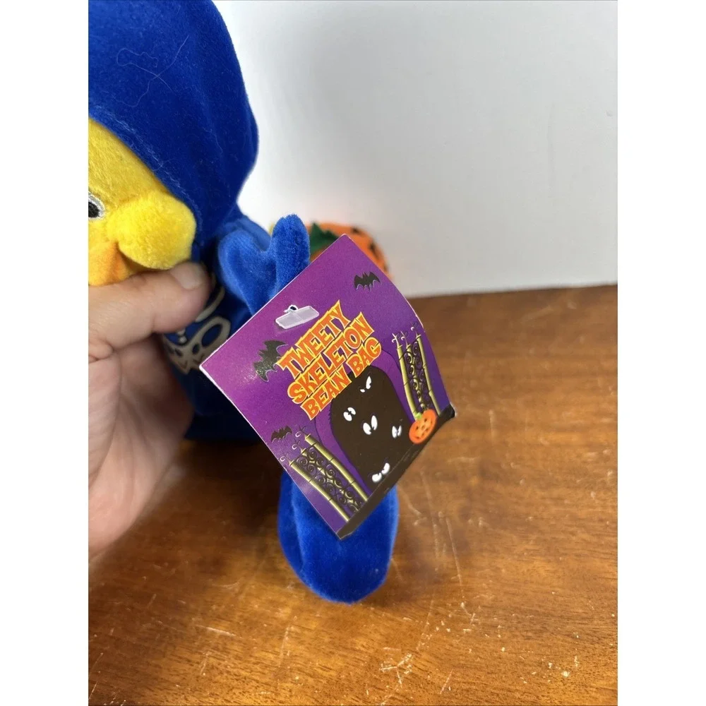 Warner Bros Studio Store TWEETY SKELETON Bean‎ Bag Plush Looney Tunes 1998